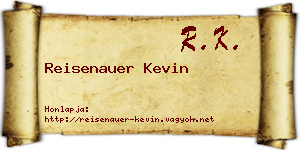 Reisenauer Kevin névjegykártya